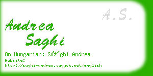 andrea saghi business card